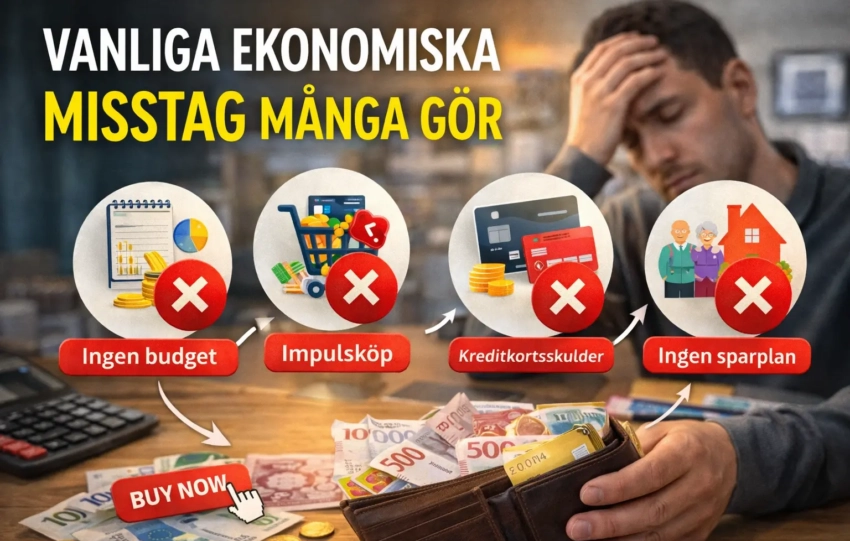 Vanliga Ekonomiska Misstag Många Gör