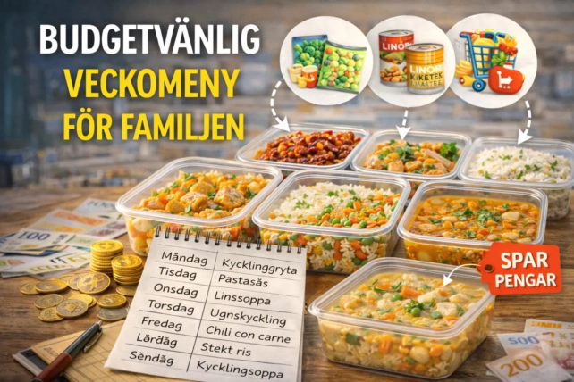 Budgetvänlig Veckomeny För Familjen