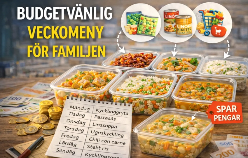 Budgetvänlig Veckomeny För Familjen