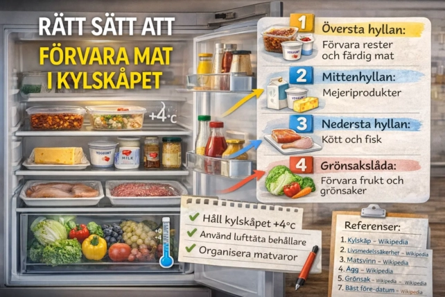 Rätt Sätt Att Förvara Mat i Kylskåpet