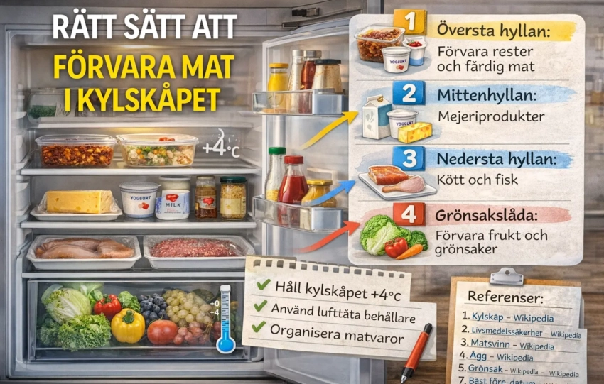 Rätt Sätt Att Förvara Mat i Kylskåpet