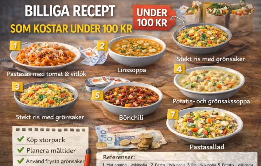 Billiga Recept Som Kostar Under 100 Kr