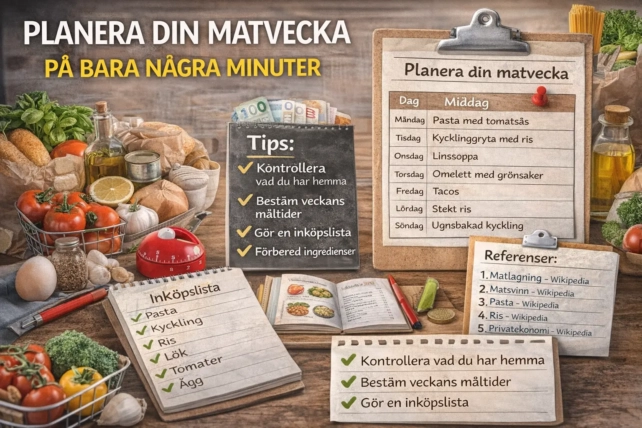 Planera Din Matvecka På Bara Några Minuter