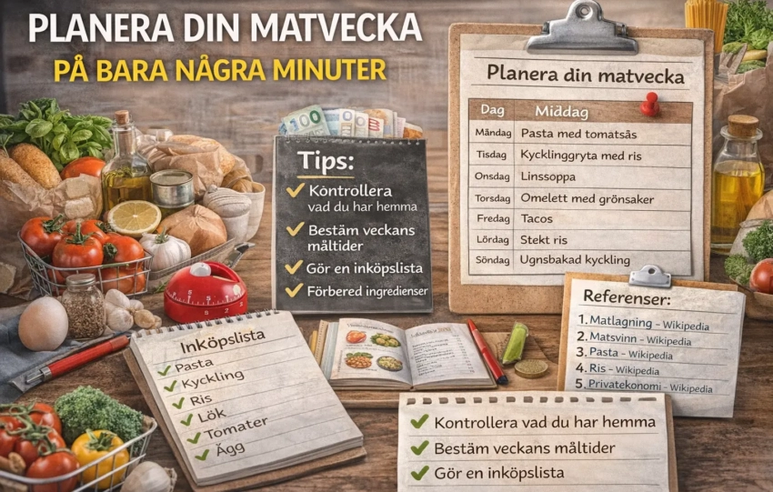 Planera Din Matvecka På Bara Några Minuter