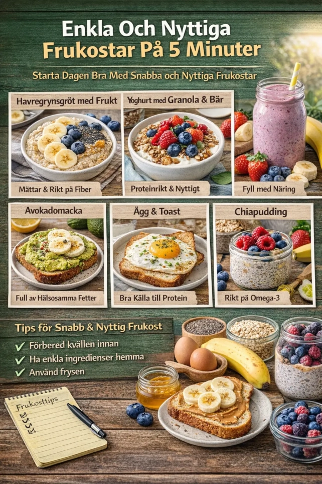 Enkla Och Nyttiga Frukostar På 5 Minuter